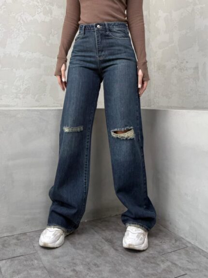 شلوار نیم بگ زانو زاپ کد محصول : ۴۱۴۵